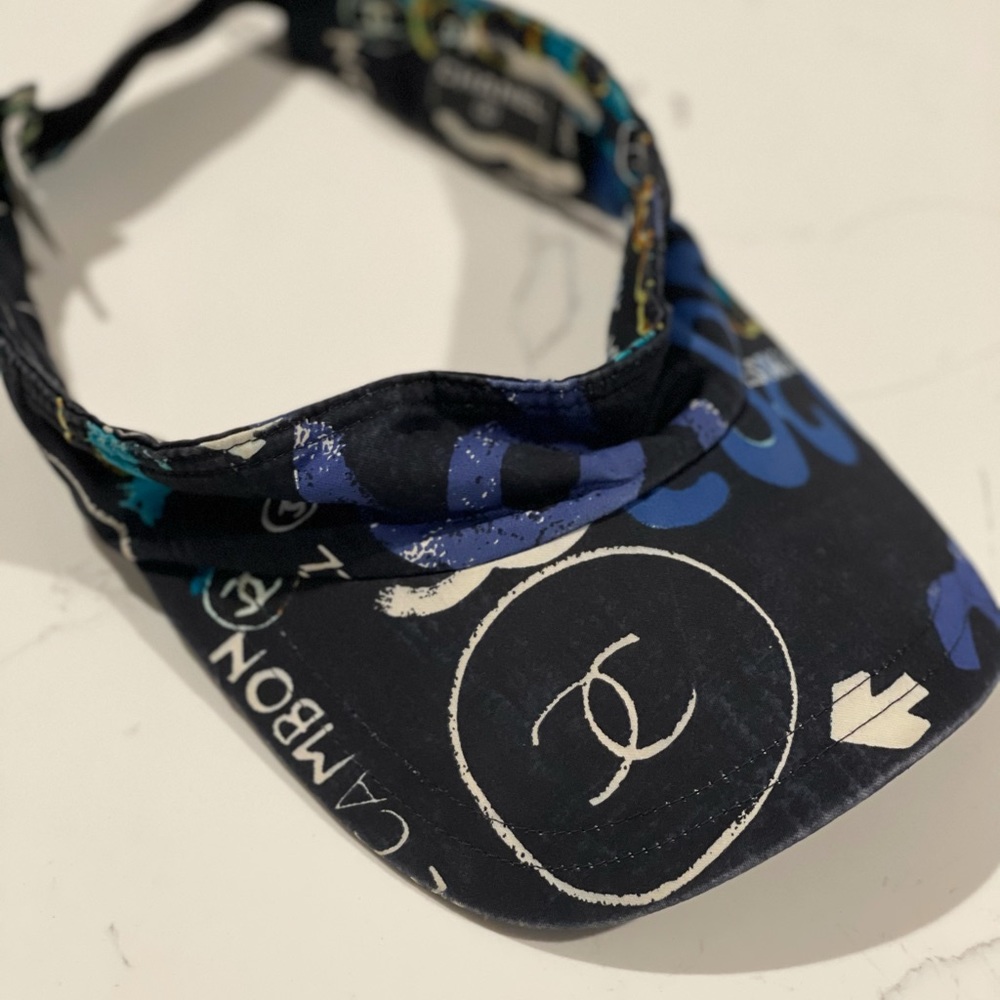 Vintage Chanel visor graffiti print